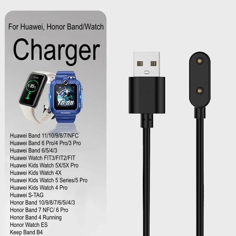Cargador para Huawei Smart Band 11 10 9 8 7 6 5 4 3 Fit Fit2 Fit3 New Mini, Kids Watch 5X 4X S-TAG Honor ES Keep B4, Cable de Carga
