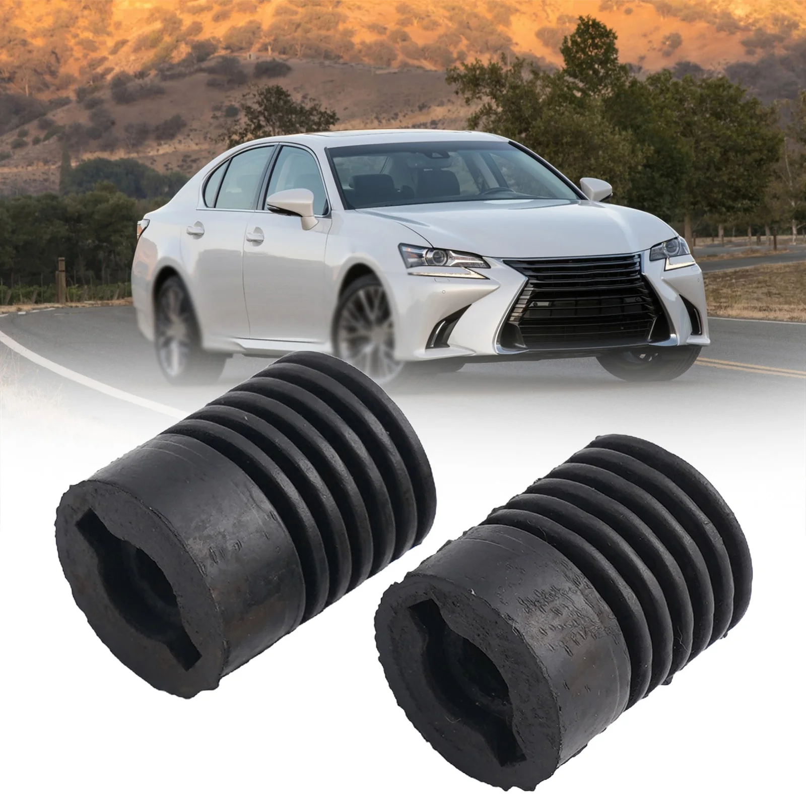 Rubber Stopper Pad Hood Stopper Cushion Front 90541-15004 Accessories Front Hood Rubber Stopper Pair Replacement Rubber Vehicle