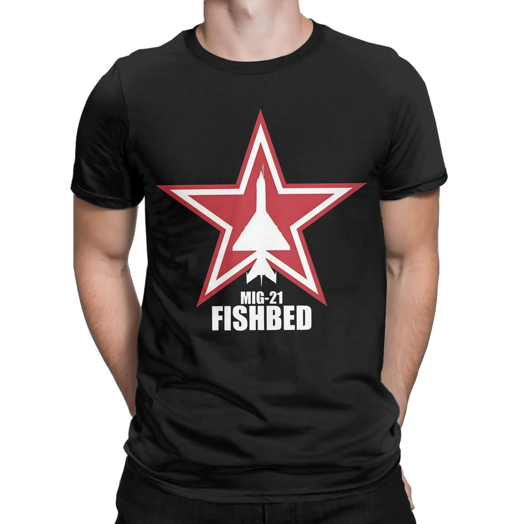 Men Women's T Shirt Mig-21 Fishbed Foxbat T Shirts Fashion  Beach Tees Streetwear Cotton Clothing Plus Size 6XL