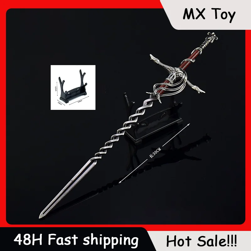 

30cm Flame Knight's Greatsword Metal Crafts Ornament Medieval Swords Toy Knife Katana Game Props Gifts Collections Decorations