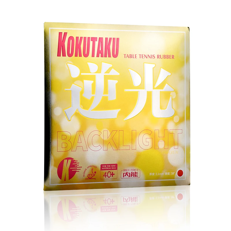 

KOKUTAKU BACKLIGHT GOLD Большая губка для торта INNER POWER Sticky High Energy ITTF KOKUTAKU Накладка для настольного тенниса Губка для пинг-понга