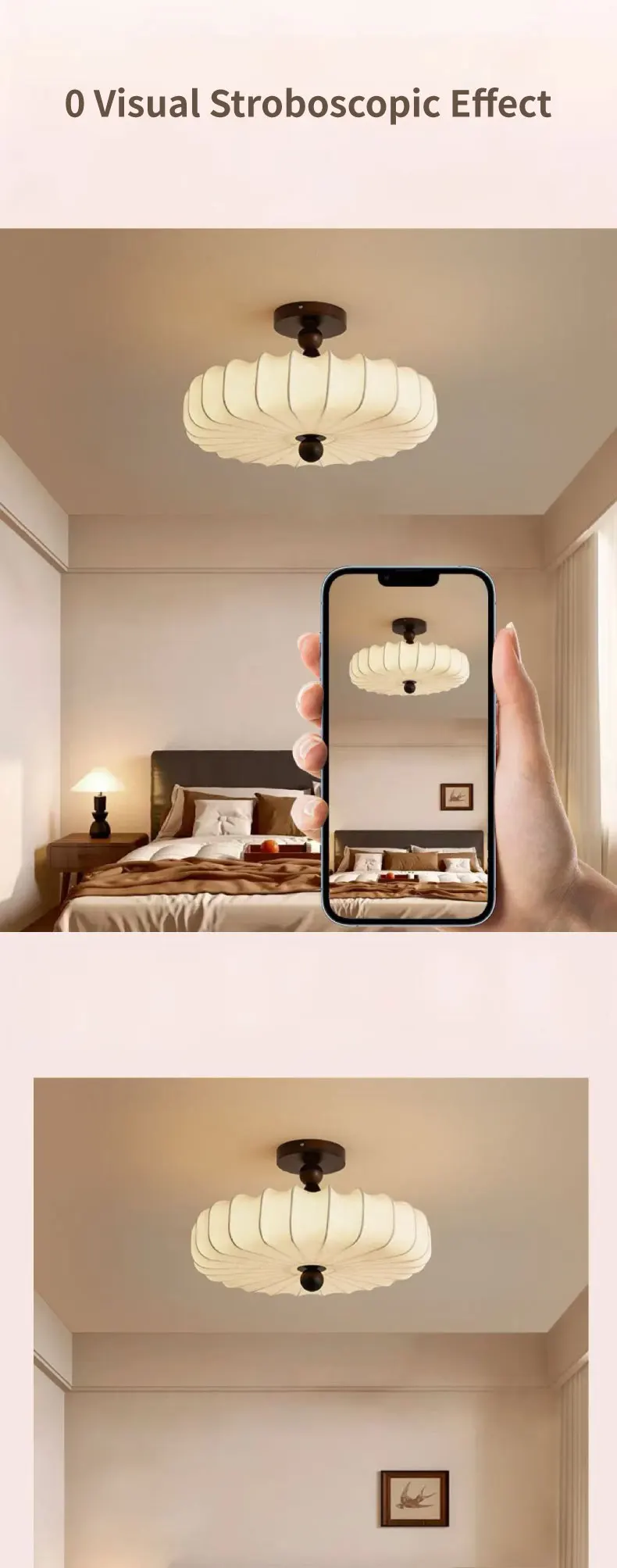 Nordic E27 LED Ceiling Lamp Bedroom Minimalism Chandelier