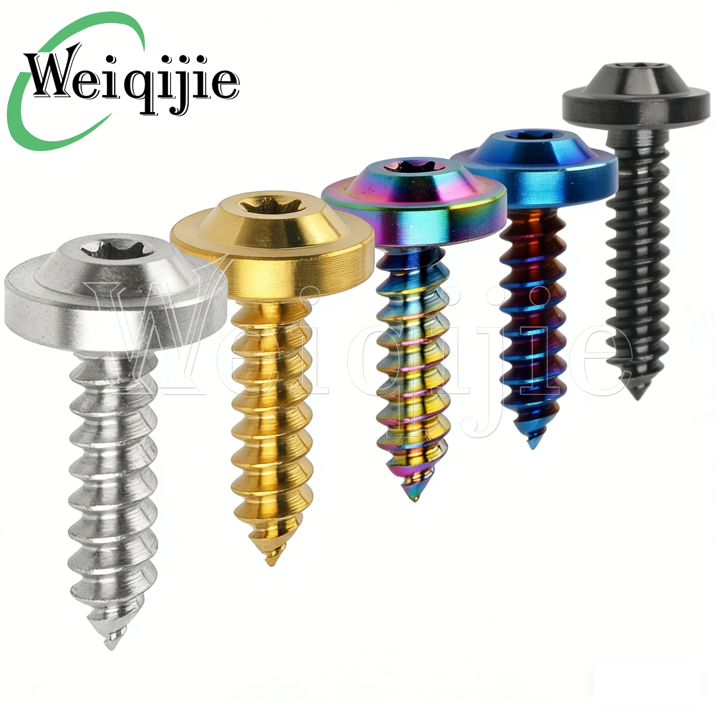 Weiqijie 6PCS Titanium Alloy M4x15 20mm Butterfly Self-Tapping Screws, Practical, Available in Multiple Colors