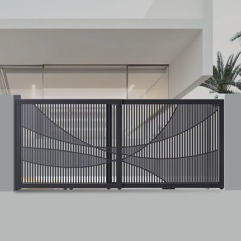 Customized Modern Automatic Electric Waterproof Aluminum Alloy Swing Gate for Villa and Courtyard Outdoor Use