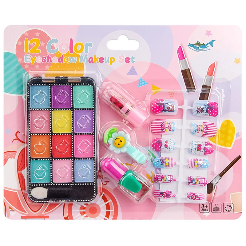 Kids Makeup Kit for Girl Toys Washable Real Cosmetic Makeup Girls Princess Gift Play Make Up Toys for Toddler Safe & Non-Toxic