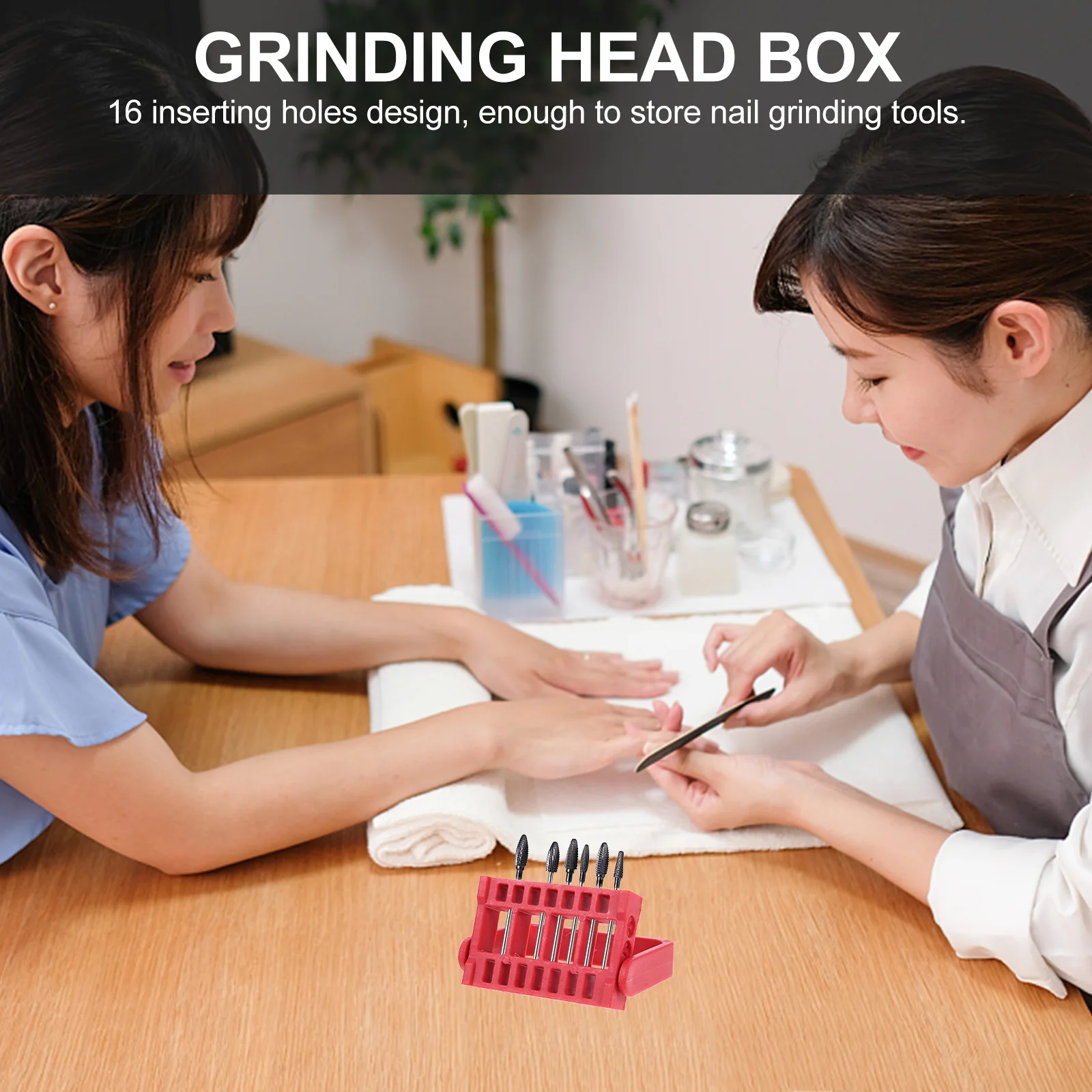 ネイル研削ツールボックス軽量ポータブルマニキュアオーガナイザー収納ケース家庭用プロフェッショナル使用用ブルー