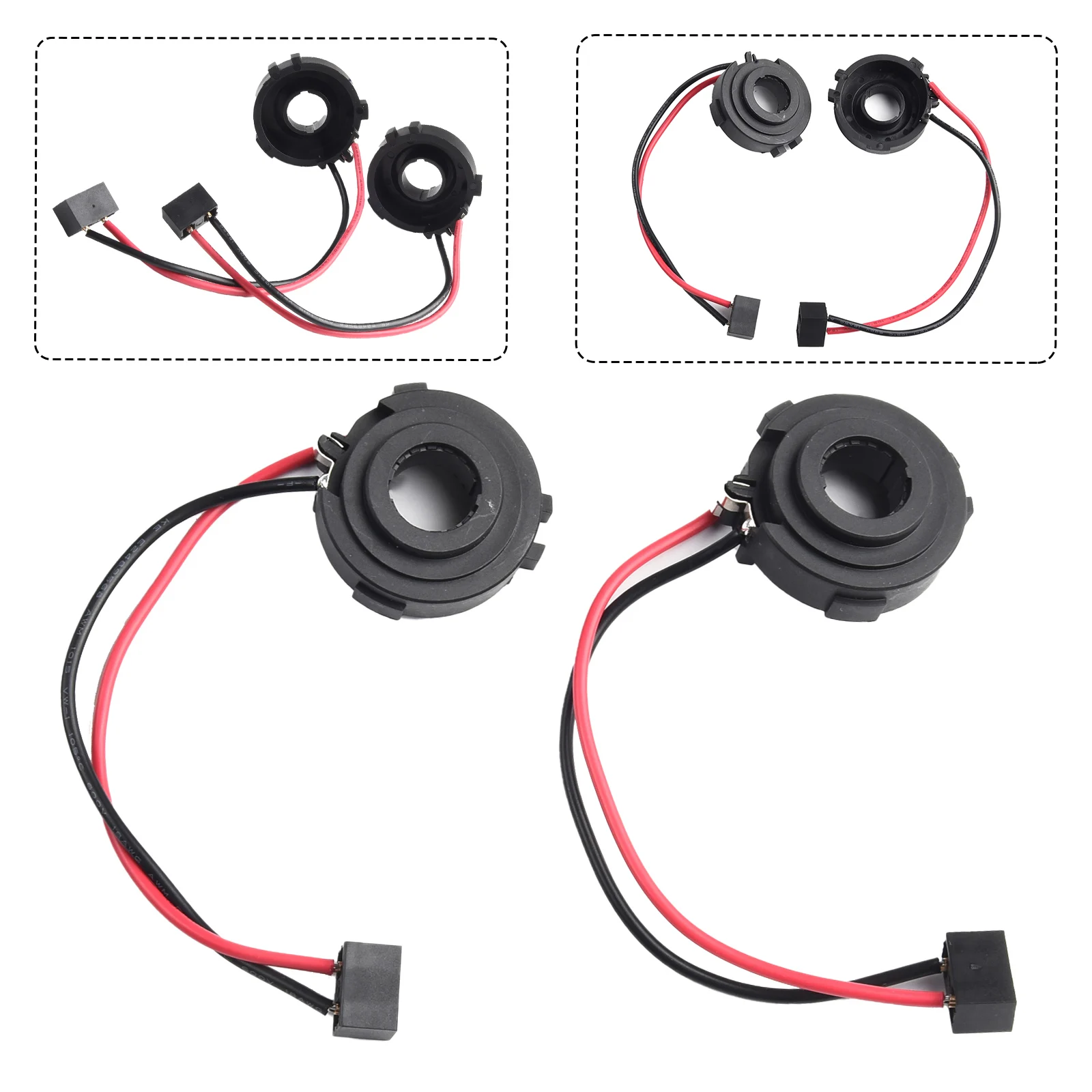 

2Pcs H7 LED Socket Adapters Headlight Bases Retainers For Golf For MK6 For MK7 For 2012 For Touran 2013 For PASSAT B7
