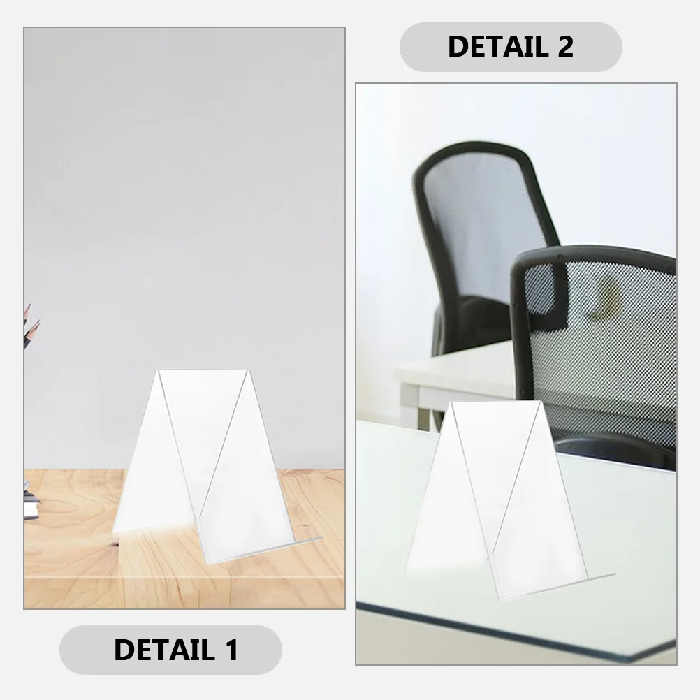 

12 Pcs Acrylic Bookend Display Stand 150x100x100mm Transparent Shelf Easel Clear Rack for Desk Office Home Store