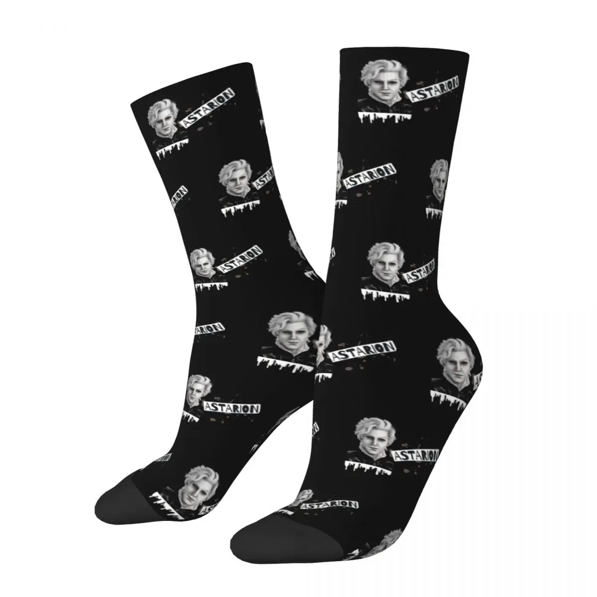 Fashion Baldur's Gate Game Basketball Socks Astarion Polyester Long Socks for Unisex Breathable