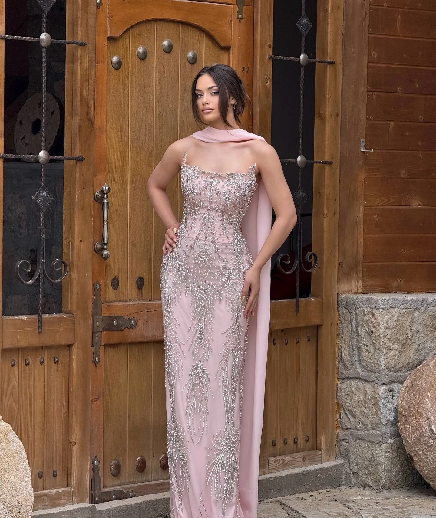 Exquisite trägerlose Kristall-Abendkleider, Perlen-Abschlussballkleid, ärmellos, maßgeschneiderte Meerjungfrau-Partykleider, Vestidos De Noche