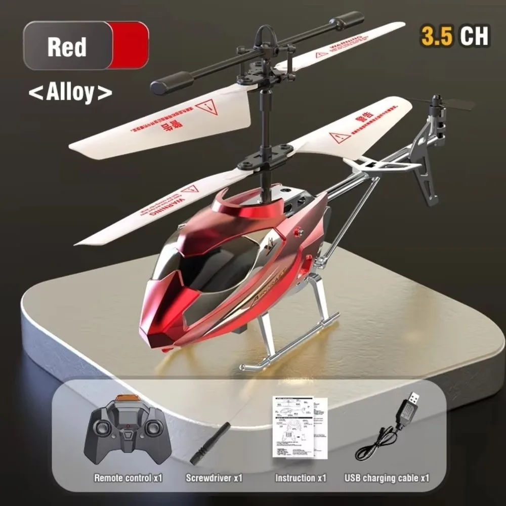 3.5CH RC Helicopter Remote Control Fall Resistant Remote Control Helicopter Light Up Easy Control Helicopter Indoor Flying