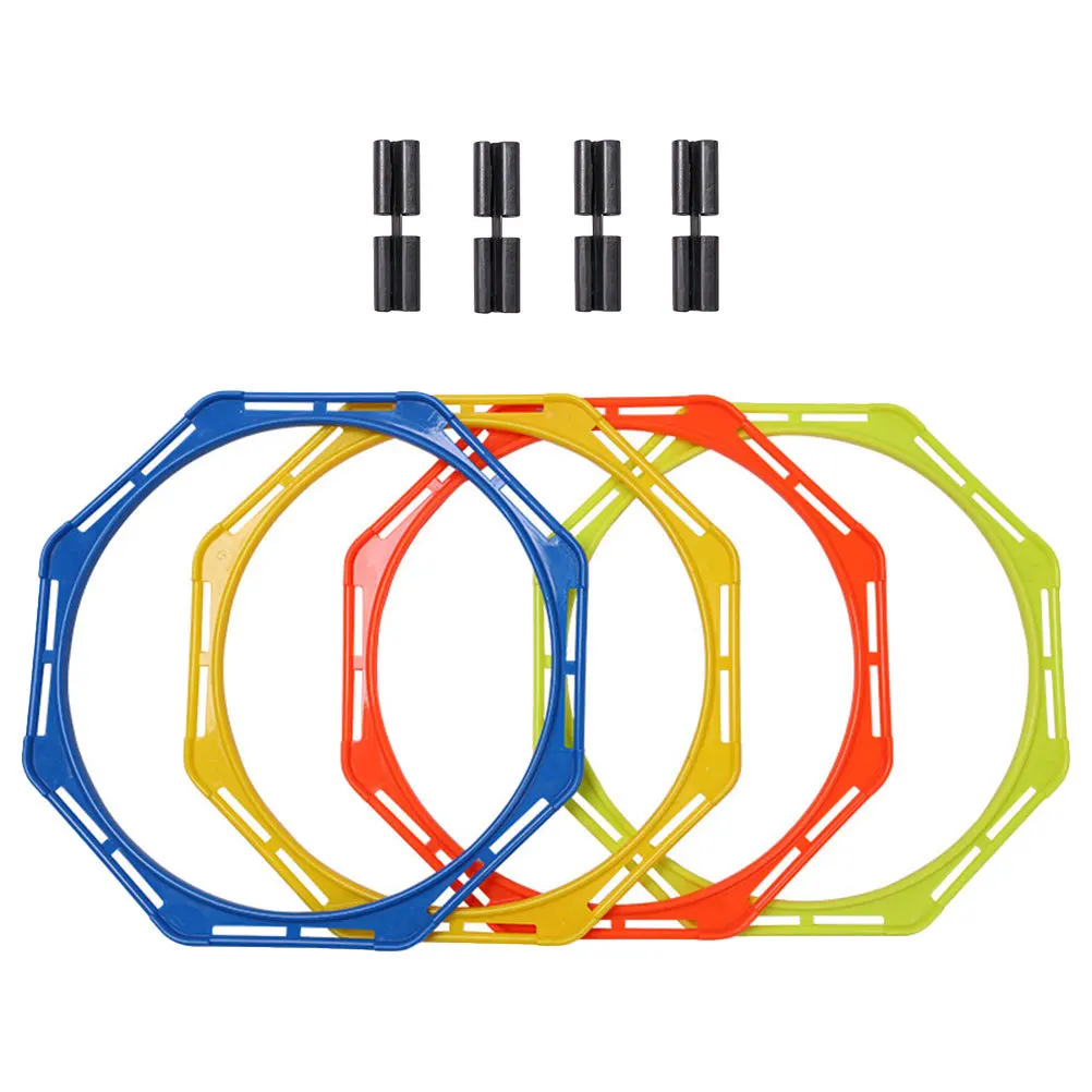 

4Pcs Agility Rings for Soccer Multi-Function Training Cones Portable Football Exercise Rings for Flexibility and Coordination