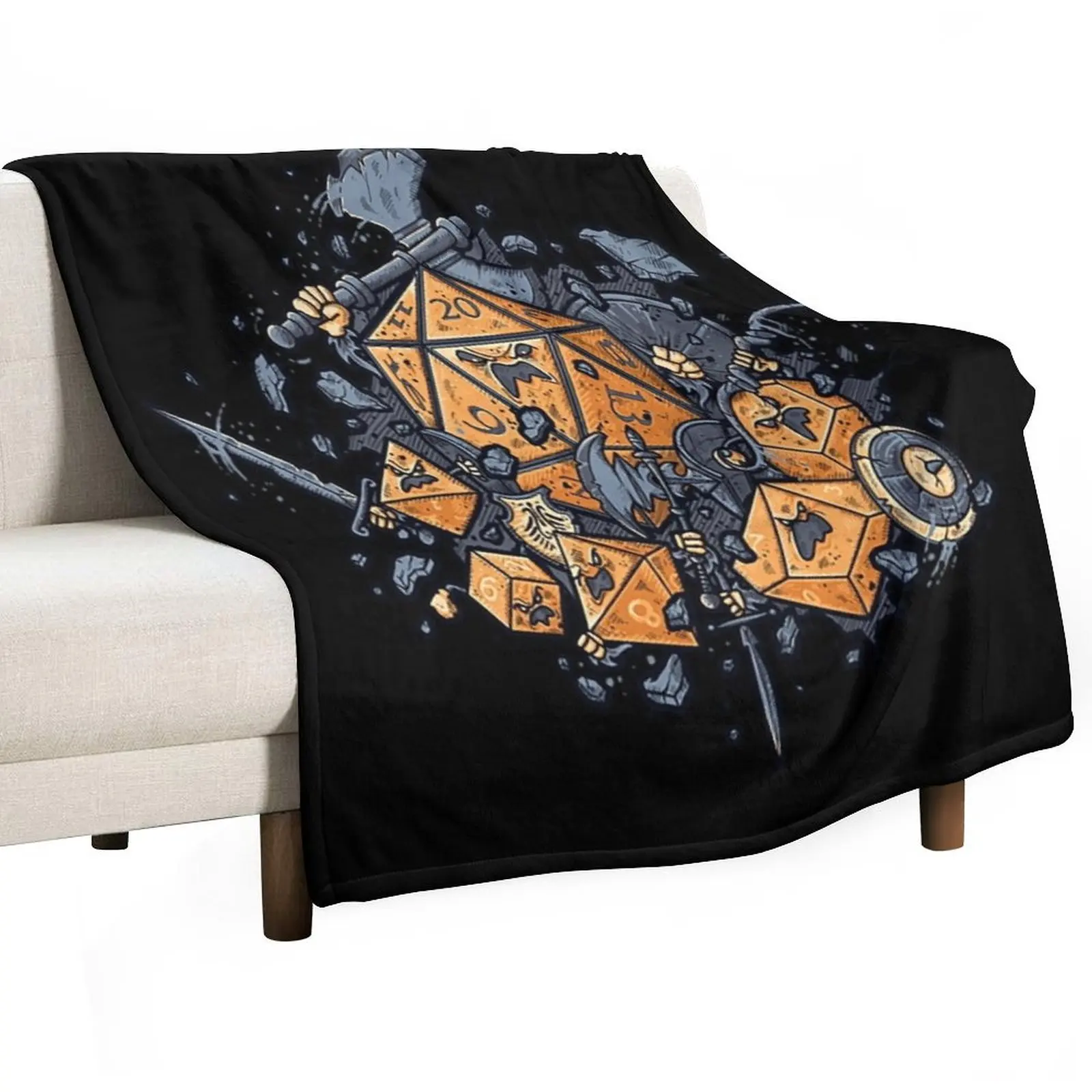 Dungeons And Dragons T-ShirtRPG United Throw Blanket Vintage Custom Blankets