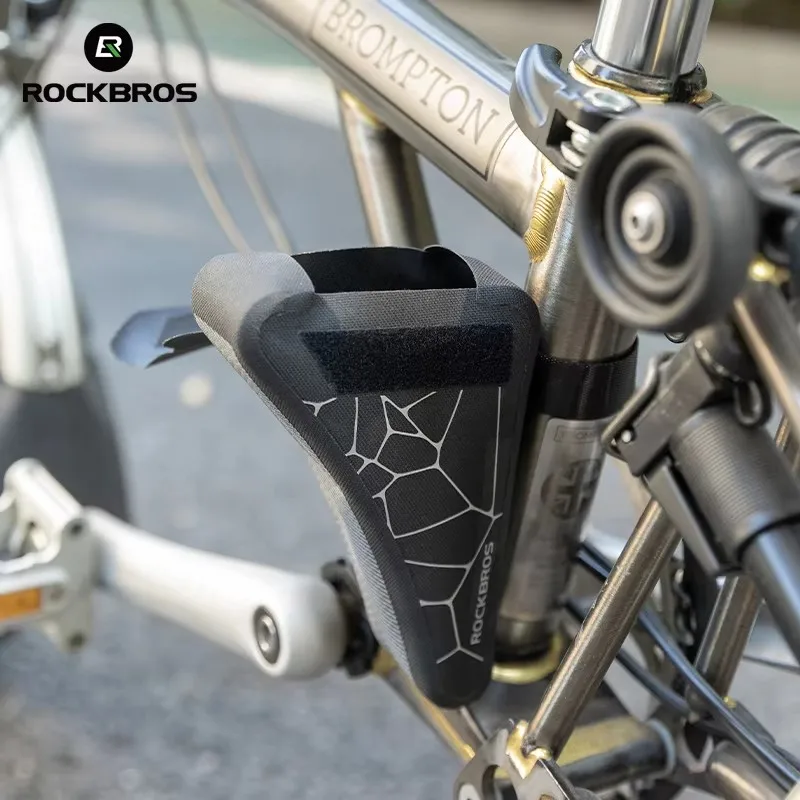 

ROCKBROS Folding Bicycle Waterproof Triangle Bags for Brompton Bike 0.32L Portable Mini Brompton Bag Outdoor Bike Accessories
