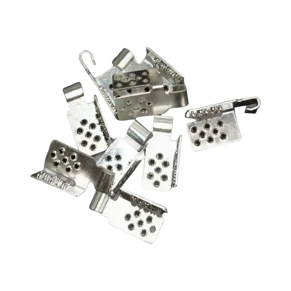 50pcs or 100pcs Horizontal Aluminum Alloy Clips for Electric Floor Heating Film Silver 220V 160C Safe Reliable Use