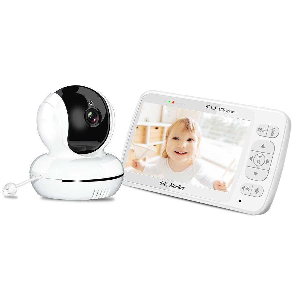 2.4 GHZ  Remote Swivel Wireless Baby  With 5 Inch 720P Color Display Support VOX Mode And Night Vision