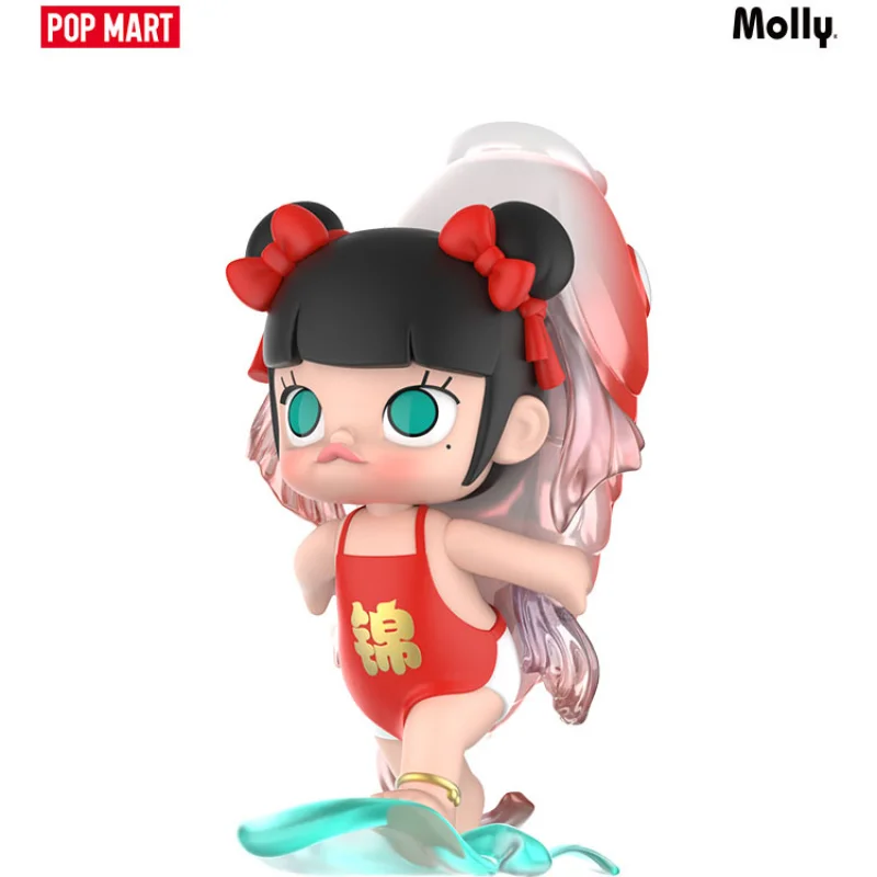 POP MART-figura de acción de Molly y Koi, juguete bonito, 100%