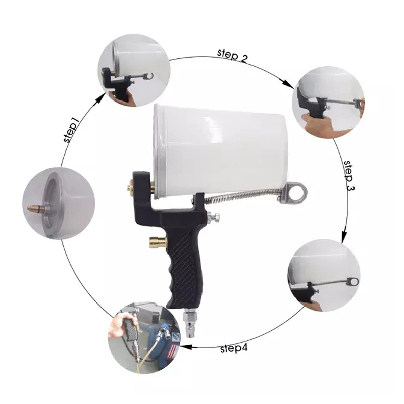 ZY8037/S2014 Portable Gel Coat Spray Gun 5.0mm Glass Glue Special Sprayable Epoxy Resin FRP Resin Hopper /Glue Spray Gun