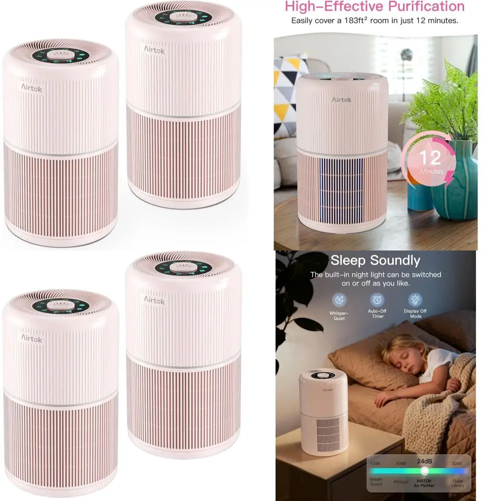 

Набор из 2 очистителей воздуха True HEPA для спален — удаляют дым, пыль, запахи, пыльцу, шерсть домашних животных — эффективность 99,9% при размере частиц до 0,1 микрон.