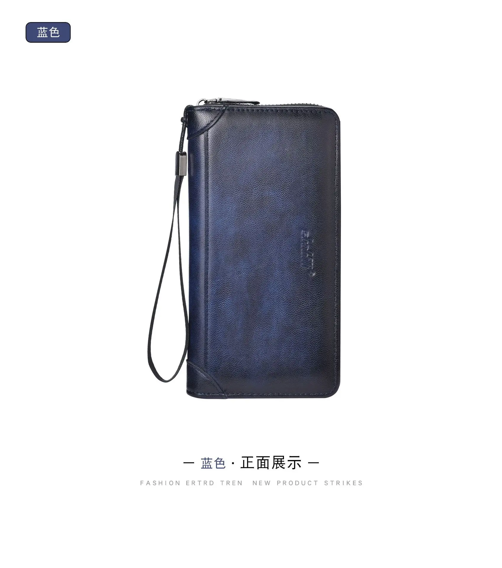 Długi Portfel na Zamek Błyskawiczny Skórzany PU RFID Portfel Unisex Kopertówka Wielofunkcyjny Portfel na Karty Kredytowe Męski