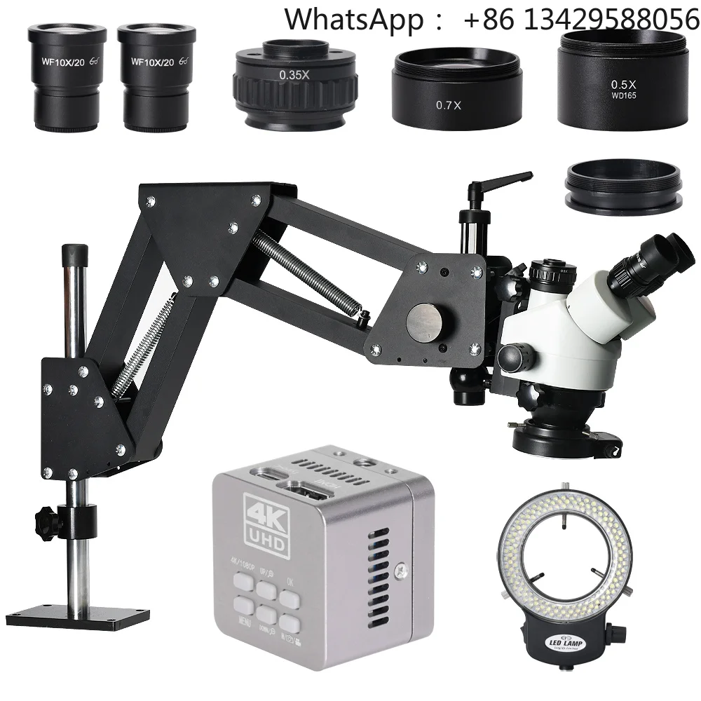 7X-45X 4K Camera Optical Tools Micro Inlaid Mirror Micro-setting Microscope Diamond  Jewelry Setting Microscope for Goldsmith
