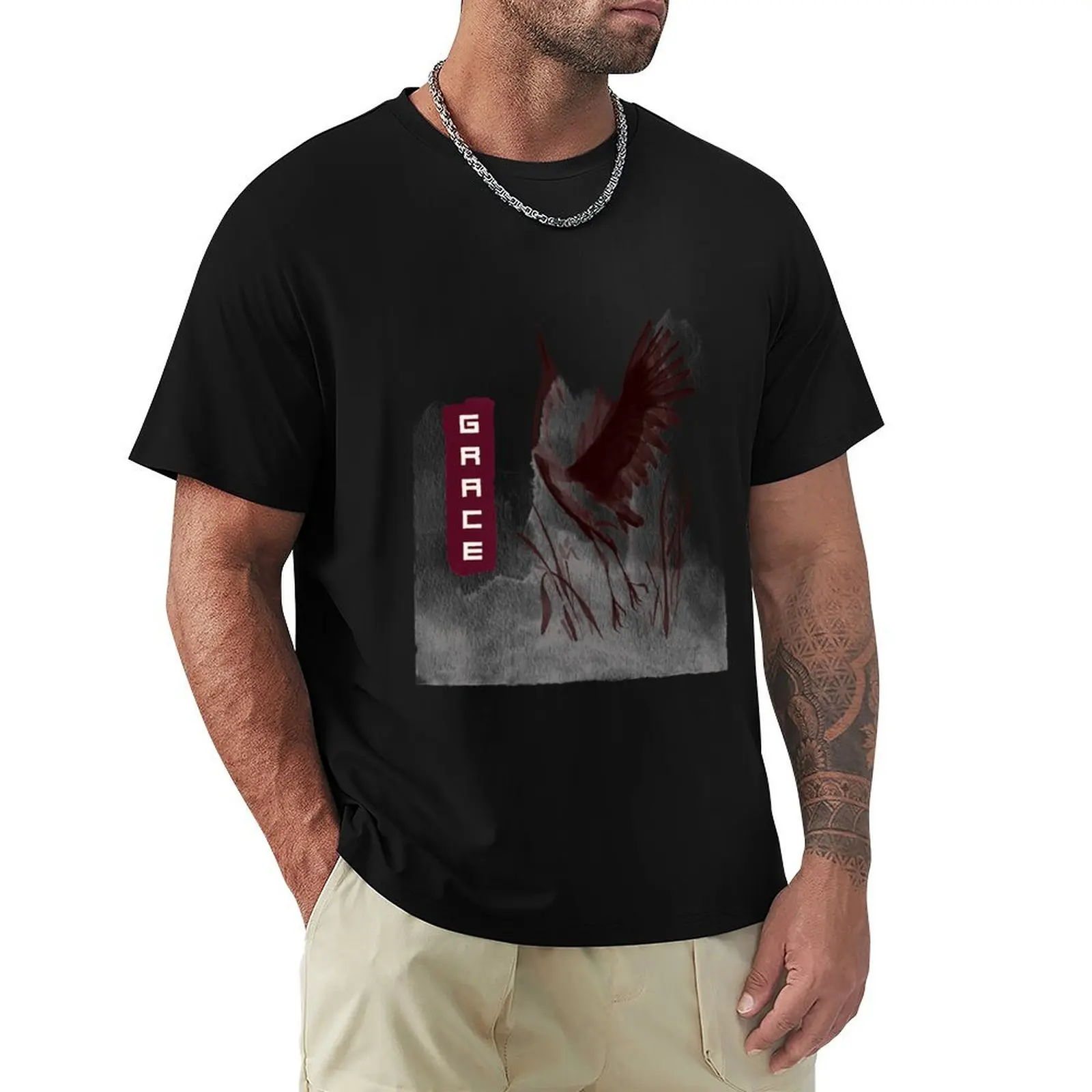 Heron- Grace, Balance, Stability T-Shirt Trendy Casual Short Sleeve Shirt