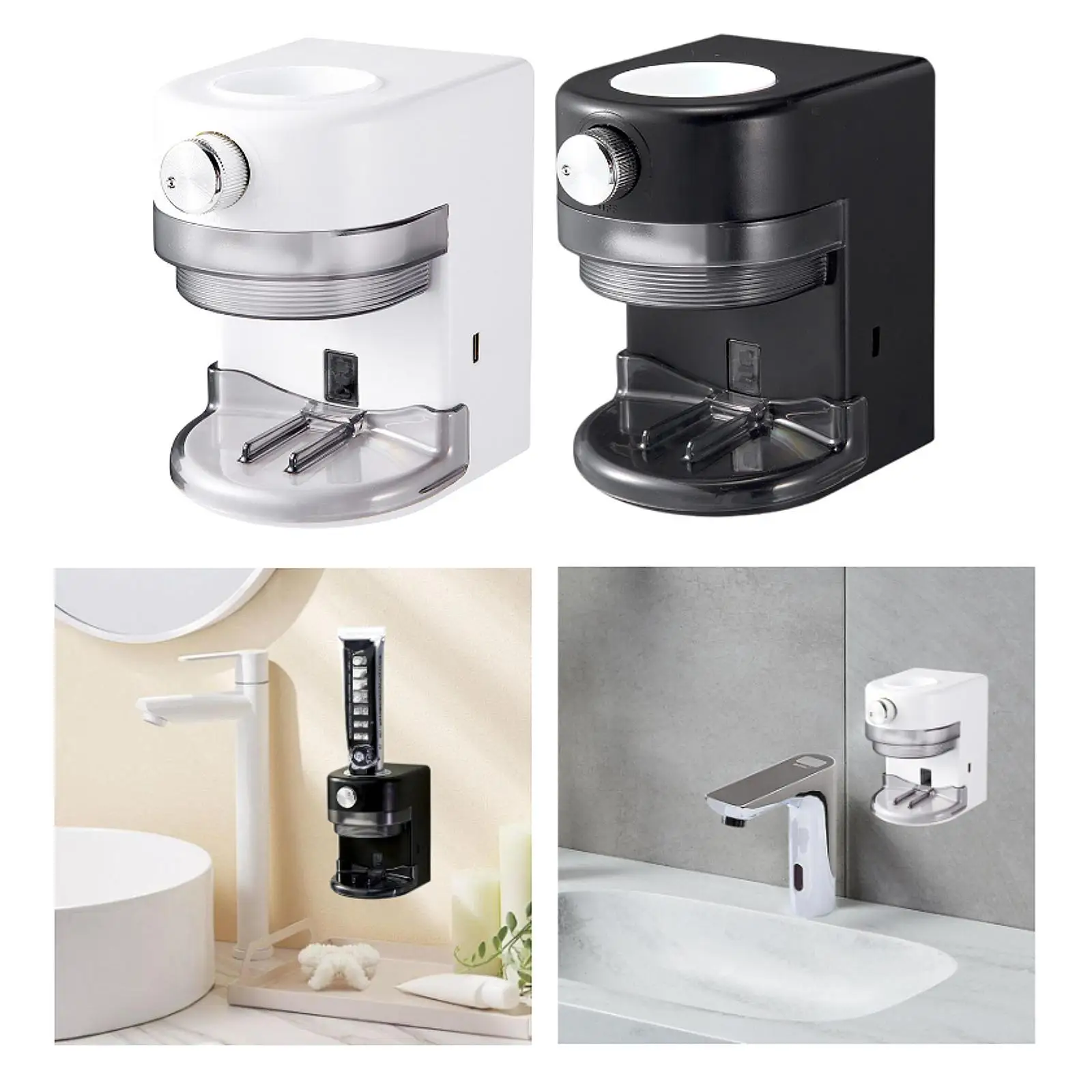 

Automatic Toothpaste Dispenser Toothpaste Gadget Rechargable Storage Rack Wall