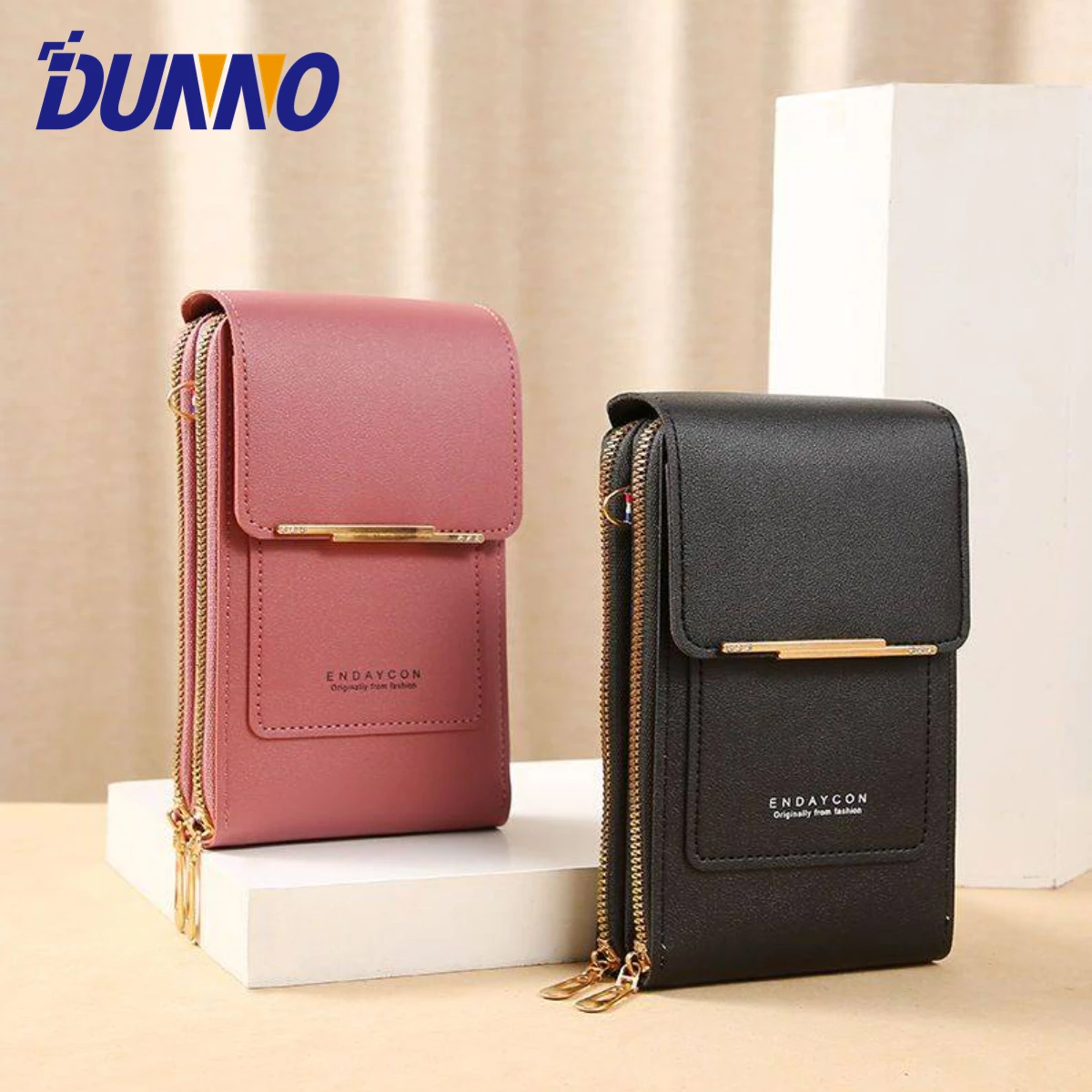 Crazy Bag Fashion Touch Screen Lock Cell Phone Bag Women's Mobile Phone Card Holder Crossbody Shoulder Bag