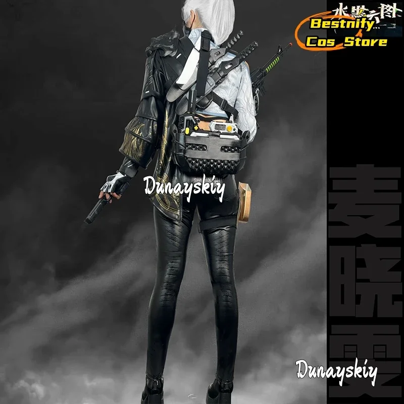 CosplayMai Xiaowen الحبر سحابة خريطة تأثيري حلي لعبة دلتا فورس زي قتال موحد أنيمي هاكر مخلب لعب الأدوار شعر مستعار حذاء الدعامة سو