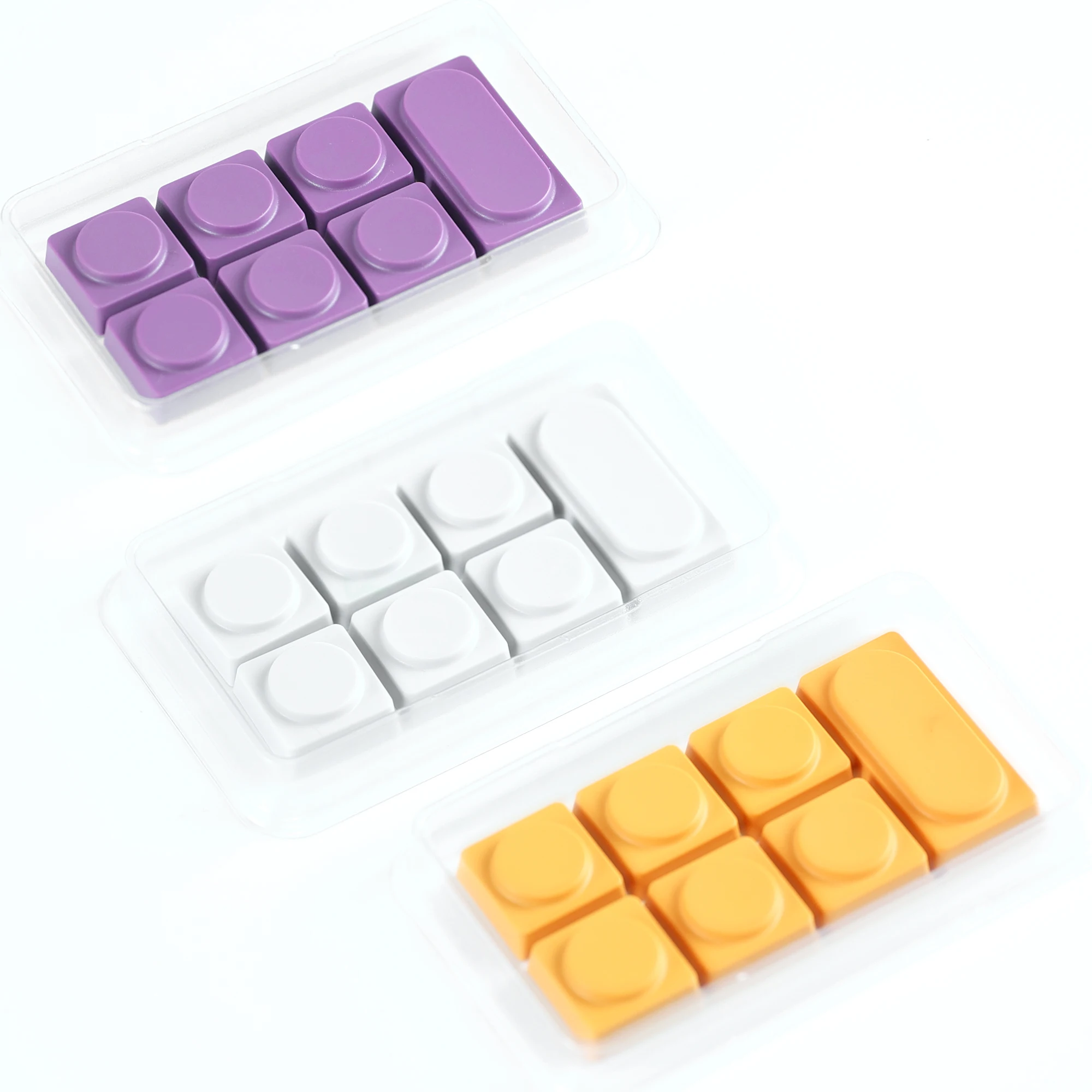 7PCS CHOSFOX Keycaps Low Profile ABS Keycaps for Gateron Low Profile MX Switch Mechanical Keyboard Ultra Thin Purole Yellow Grey