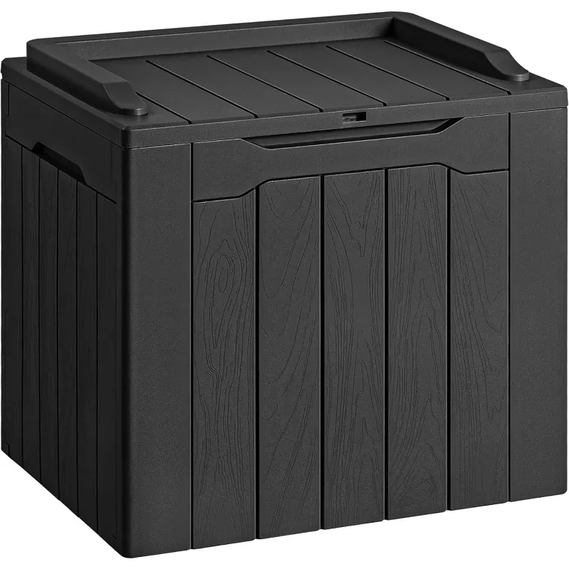 30 Gallon Waterproof Resin Deck Box Outdoor Storage for Patio Furniture Pool Cushions Garden Tools Black