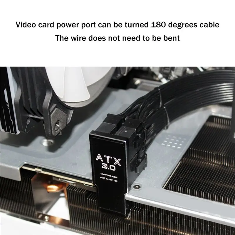 DT21 4x8Pin to 12VHPWR 12+4P 600W 180 Degree Power Adapter for RTX 4080 4090 for Graphics Card ATX3.0 Silver