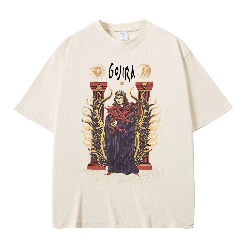 Metal Rock Band Gojira Merch T-shirt Magma T Hemd Fortitude T-shirt männer Frauen Mode Übergroßen T-shirt Baumwolle Vintage T hemd