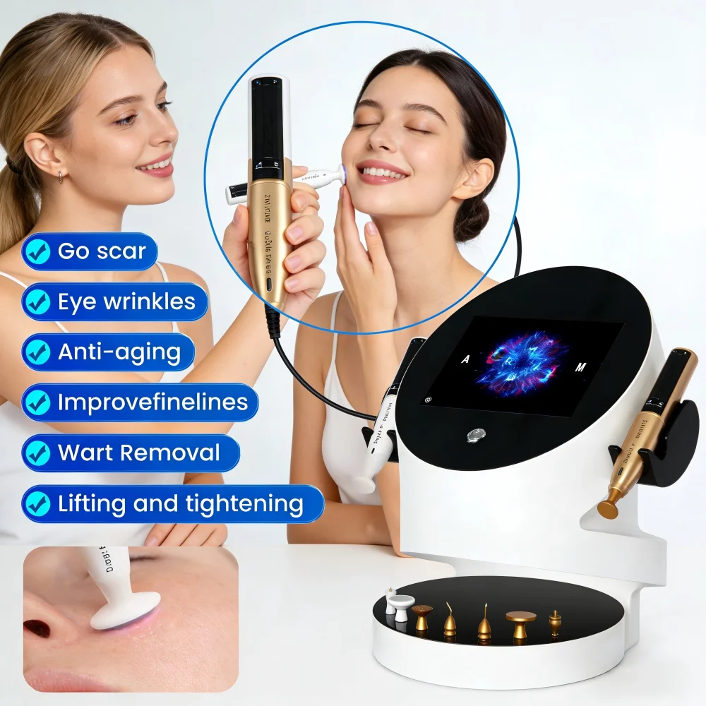 2 IN 1 Gold Plasma Face Care Machine Anti-Aging Scar Removal Eye Wrinkle Lifting Tightening Facial Skin Rejuvenation Device