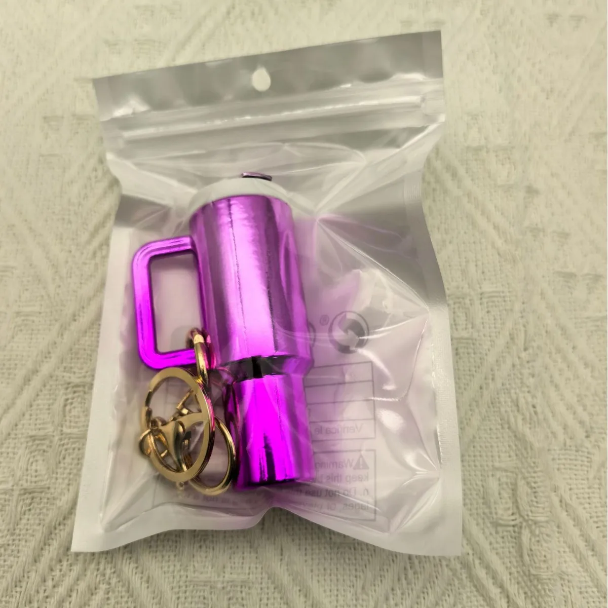 كأس ستانلي صغير المفاتيح لطيف بهلوان كيرينغ حامل الشفاه المفاتيح المرأة المحفظة حقيبة يد حلقة رئيسية بهلوان الديكور