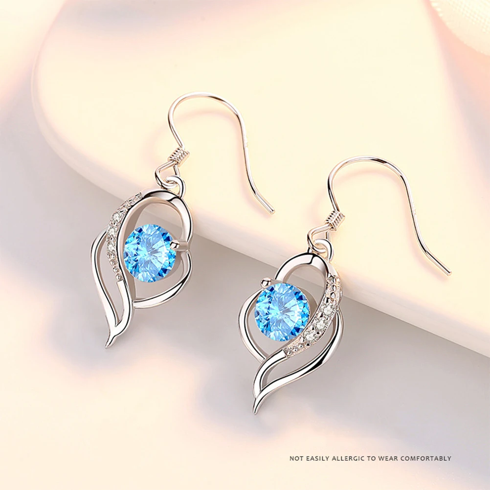 

1 Pair of Temperament Earring Fashion Silver Ear Drop Decorative Earring for Woman Lady ( )