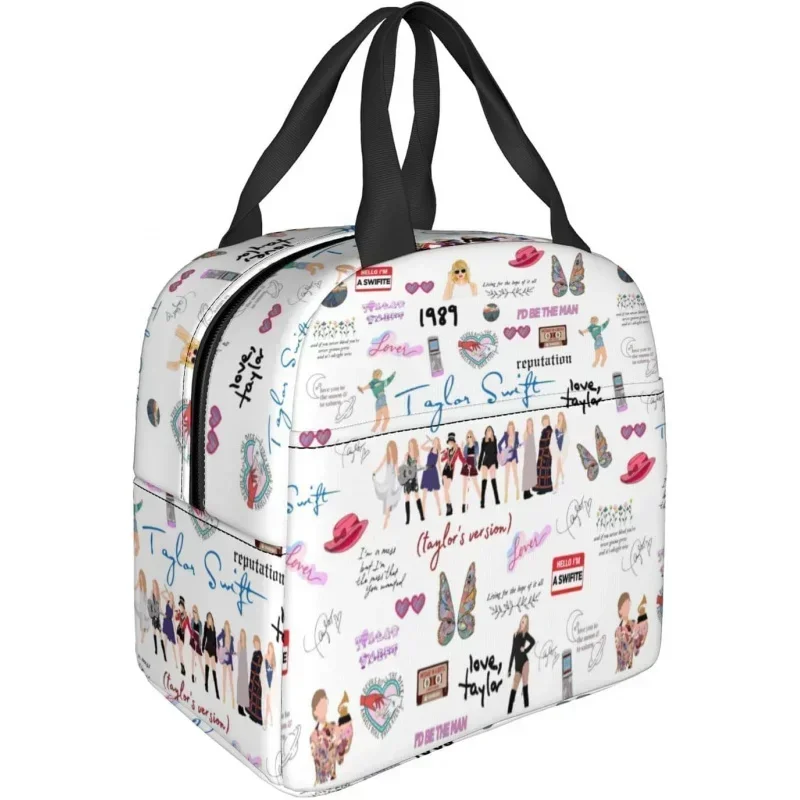 

Taylor 1989 Large Capacity Lunch Box Reusable Insulated Lunch Bag Women Refrigerated Tote Bag for Work Picnic Beach