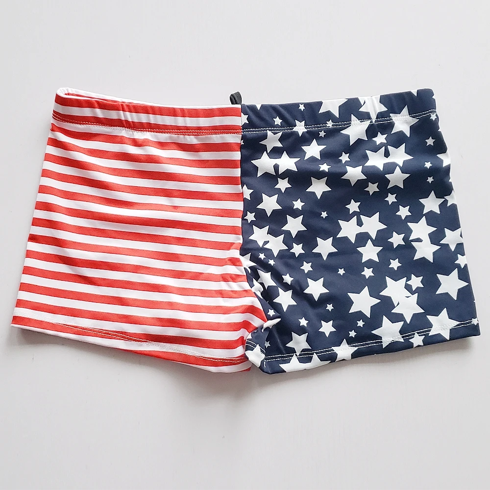 2024 USA American Flag Family Swimsuit Parent Children Bathing Suits Father Son Swimwear Men Swim Shorts Kids Beachwear