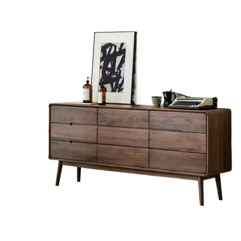 

Североамериканский черный орех, ведро из цельного дерева, шкафчик из цельного дерева, шкаф для телевизора в спальне, скандинавский журнал