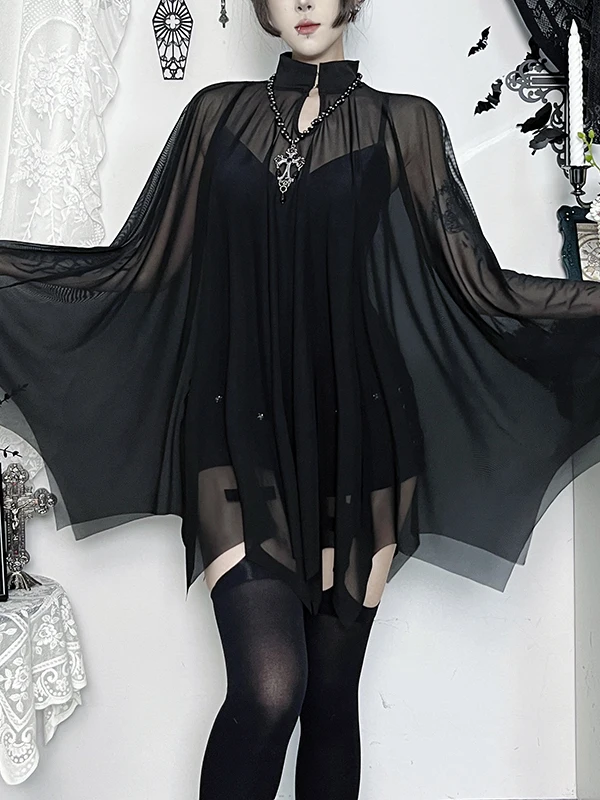 

Готический k Lace irt Long Sve Сексуальная девушка шил Хэллоуин Костюм Субкультура Модное полиэфирное волокно Полиуретан Эластичный F...