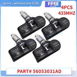 Juego de 4 sensores de Monitor de presión de neumáticos 56053031AD para 2008 Chrysler 300 Dodge Charger Journey 433MHZ TPMS 56053031AC 68078768AA