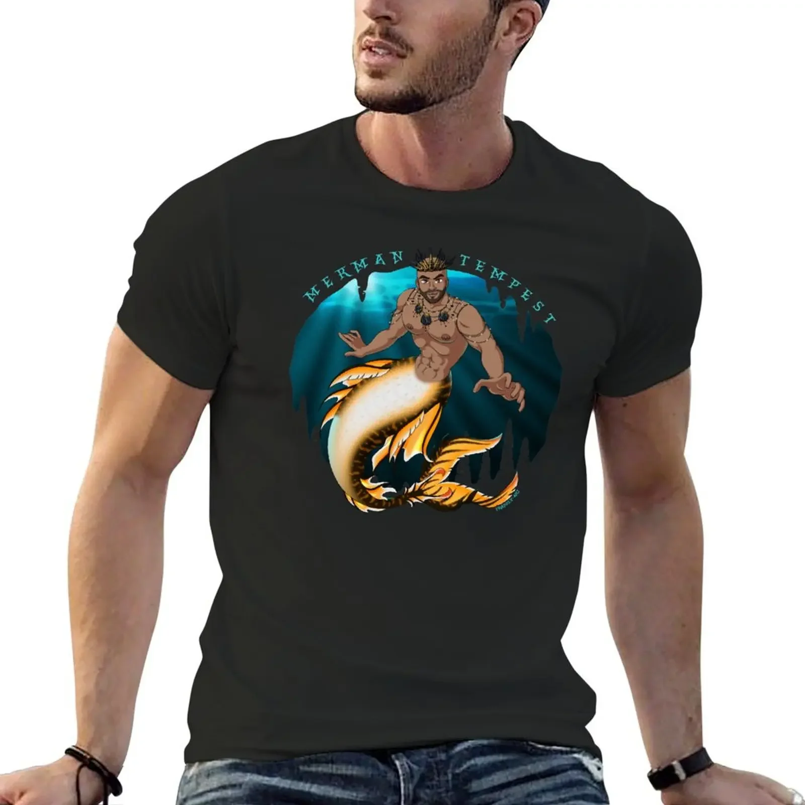 Commission: @merman_tempest T-Shirt anime figures graphic t shirt vintage Short sleeve tee vintage outfits for men