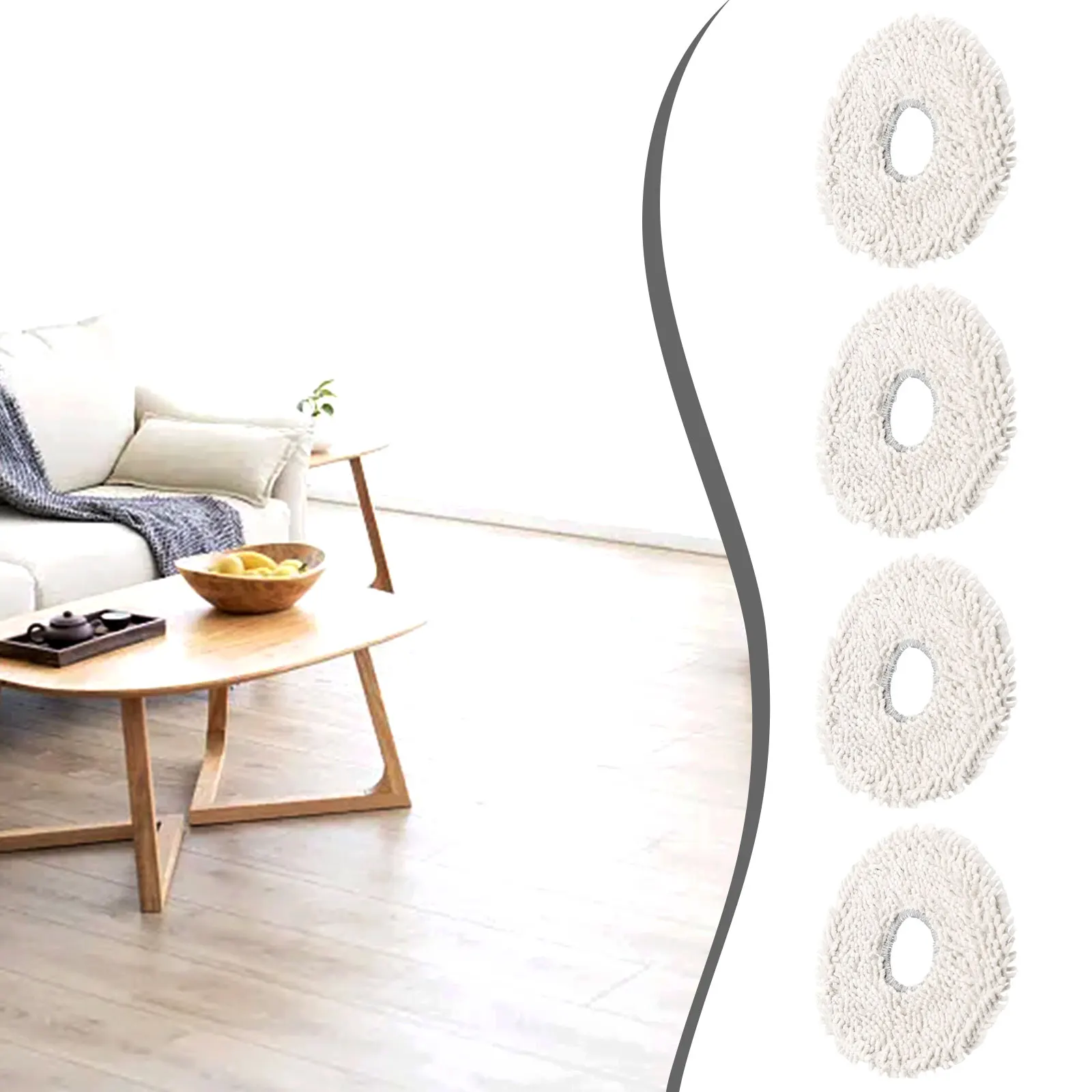 Mopping Cloth Replacement for Cecotec For Conga 11090 Robot Vacuum Soft and Absorbent Pads for Efficient Floor Cleaning