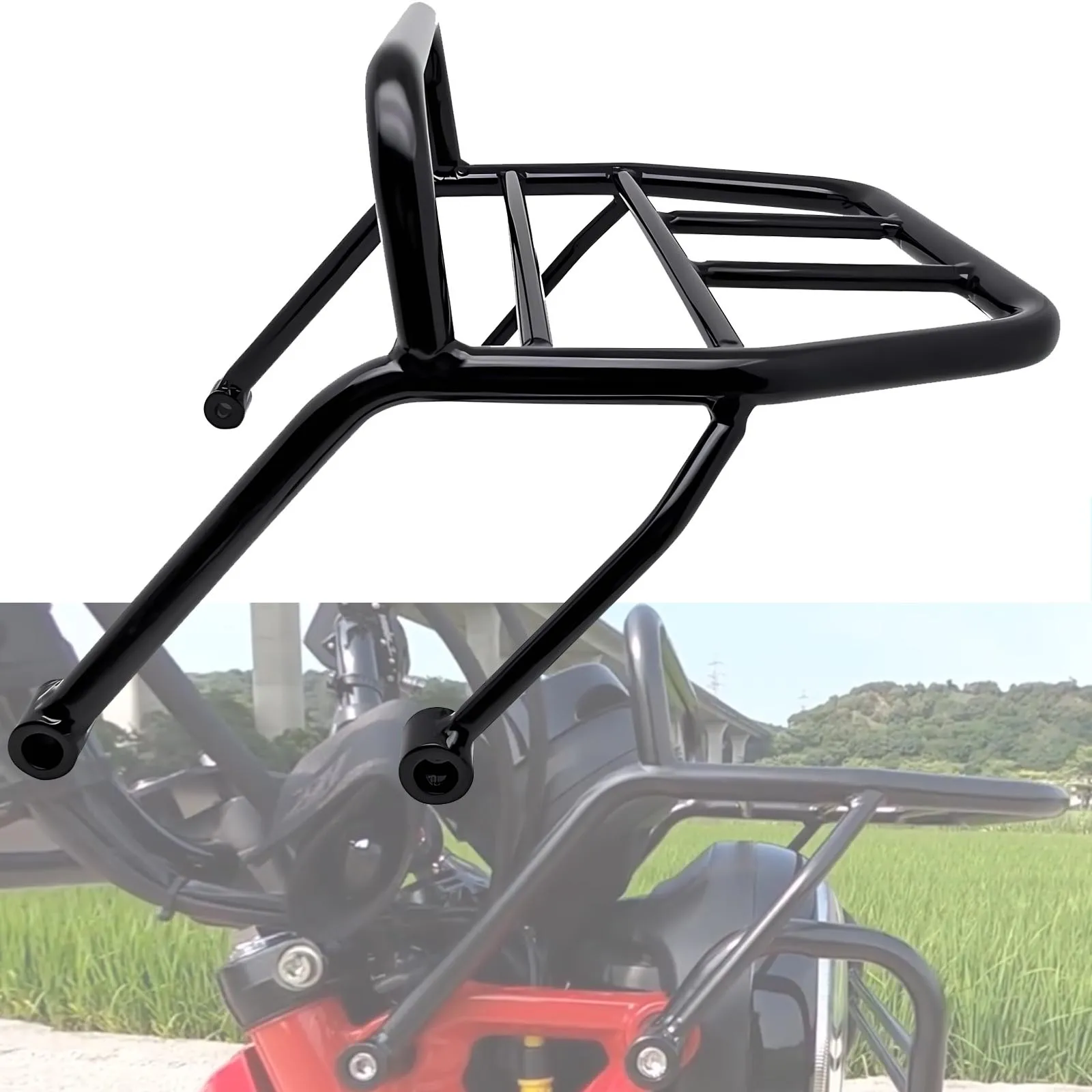 

Front Rack Carrier Luggage Compatible with Honda CT125 Trail 125 Hunter Cub(2019-current)