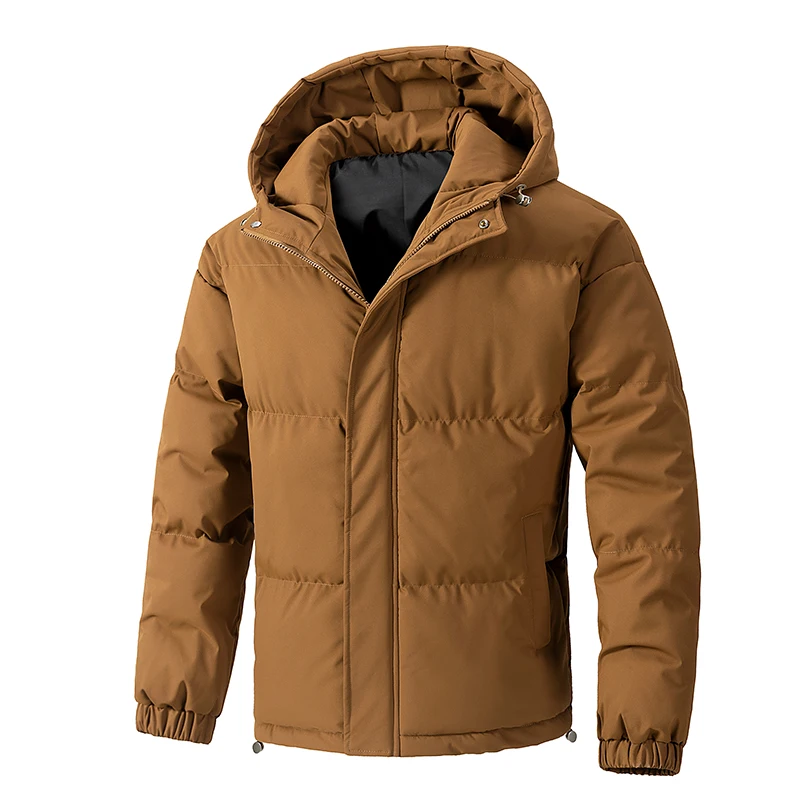 Winter Men's Hooded Parkas Classic Solid Fashion Thick Warm Cotton Padded Jacket Male Casual Loose Parka Outwear Plus Size M-8XL