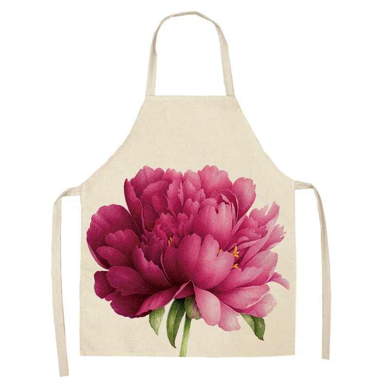 Flower Printing Kitchen Oil and Pour Skirt Women Women's Sleeve Waldles April Family Cooking Cleaning Tools delantal