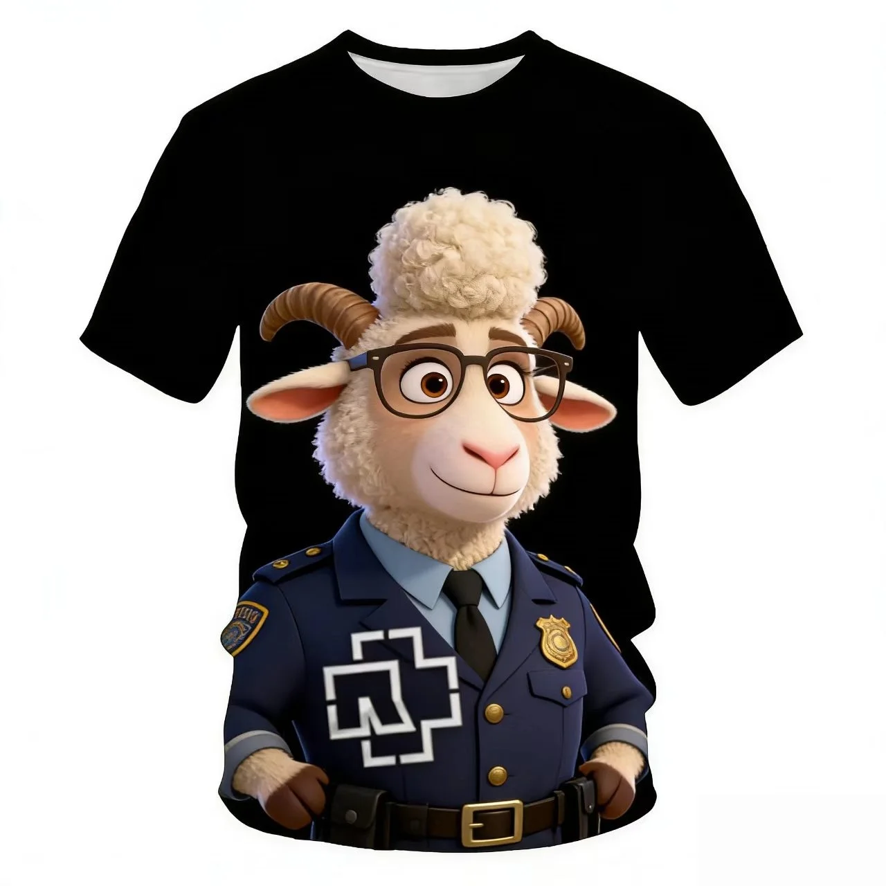 

Disney Zootopia 3D Printed T-Shirt With 7 Patterns To Choose From, Summer Loose Short Sleeved Breathable Casual Couple's Top, un