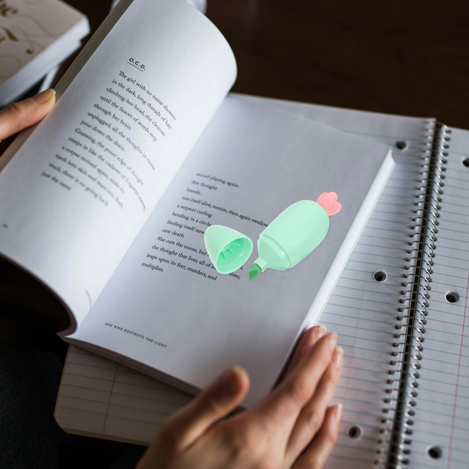 

6pcs Fluorescent Highlighters Chisel Tip Assorted Colors Cute No Bleed Markers For Kids School Classroom Teacher Supplies