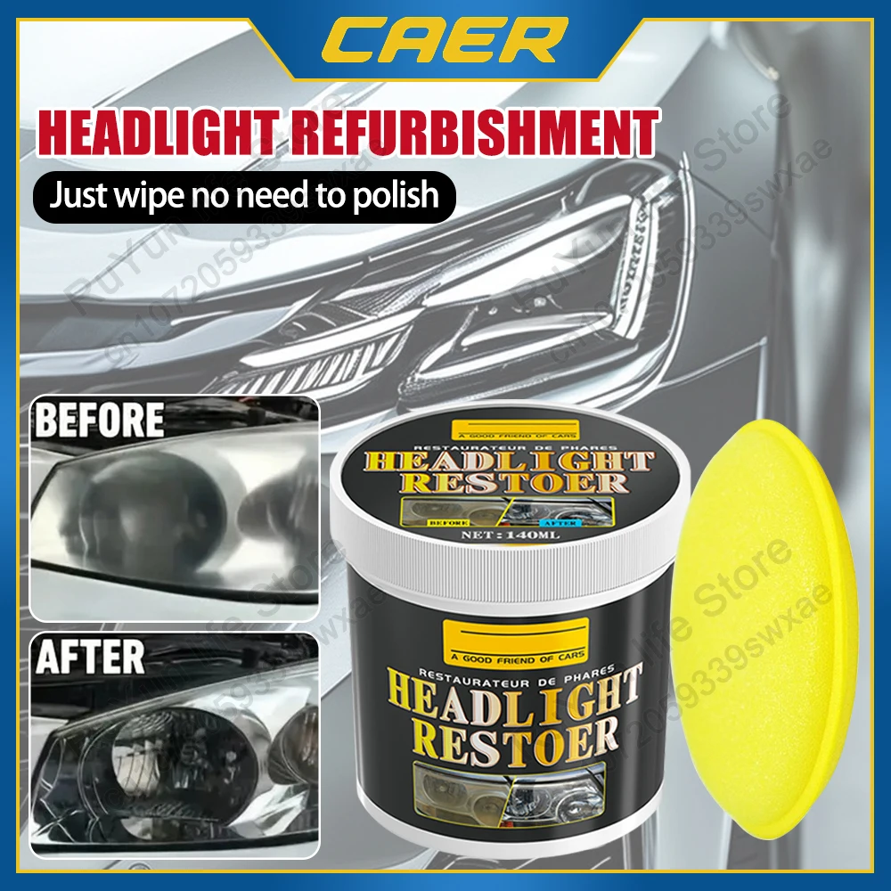 Car Headlight Repairing Polisher Kits Scratch Removal Headlamp Dirt Cleaning Paste Remove Oxidation Auto Care Refurbishment Tool