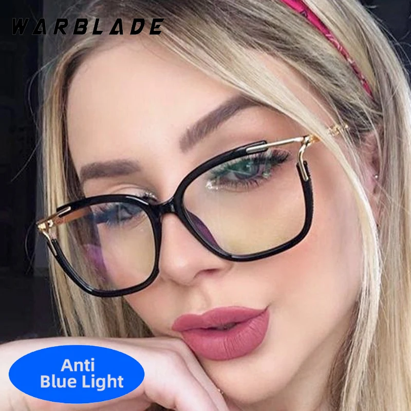 الفاخرة ساحة معدنية الساق TR90 مكافحة الضوء الأزرق امرأة نظارات الرجال أزياء العلامة التجارية ألعاب القراءة حماية العين النظارات البصرية lrest